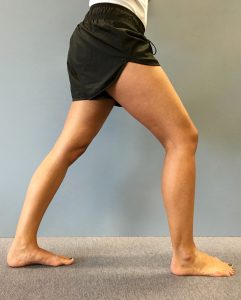 Straight knee calf stretch