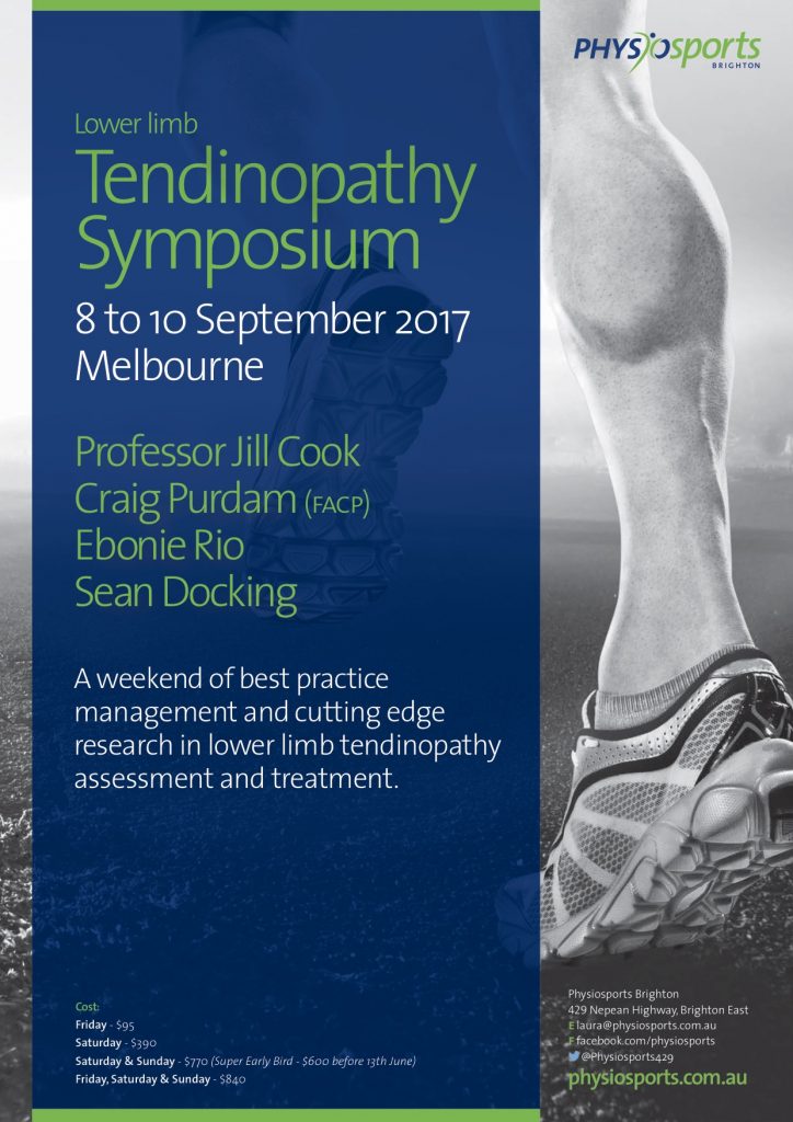 Lower Limb Tendinopathy Symposium La Trobe Sport and Exercise